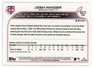 Josh Winder 2022 Topps Purple Chrome #USC137 Card