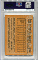 Mark McGwire 1988 Topps #580  PSA Auto Auth Card