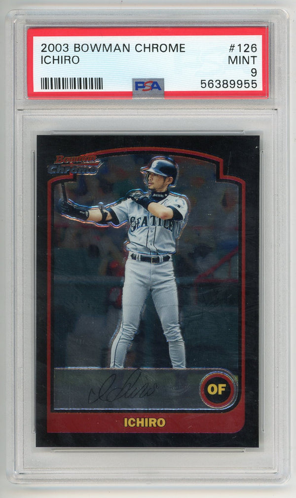 Ichiro 2003 Bowman Chrome #126 PSA MT 9