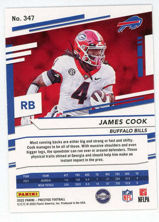 James Cook 2022 Panini Prestige Rookie Card #347