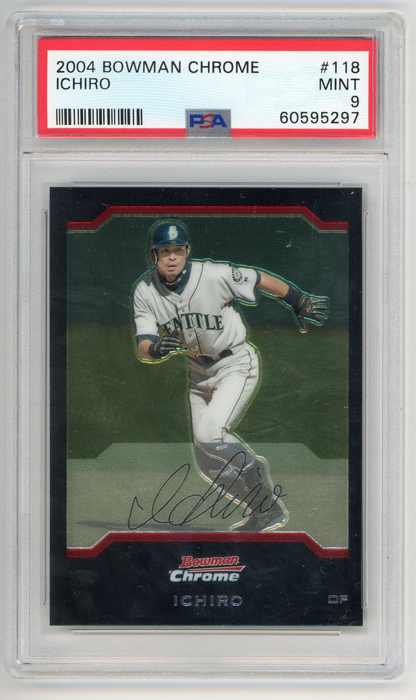 Ichiro 2004 Bowman Chrome #118 PSA MT 9