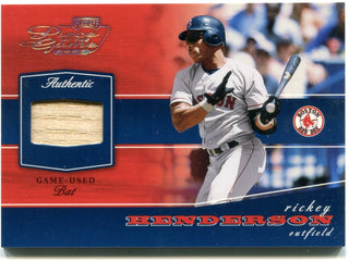 Ricky Henderson Playoff Piece of the Game Bat Card 016/250 2002