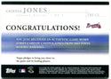 Chipper Jones Topps Reserve Jersey Card 2002