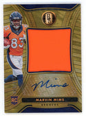 Marvin Mims 2023 Panini Gold Standard Autographed Patch Relic #RAJ-25