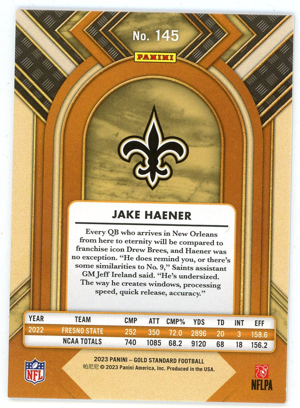 Jake Haener 2023 Panini Gold Standard /24 #145