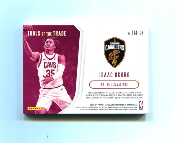 Isaac Okoro 2021 Panini Autographed Tools of the Trade #TT4-10K 30/49 Card