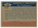 Ted Williams 1959 Fleer Baseball Card #40 July 11, 195- Ted Crashes Into Wall