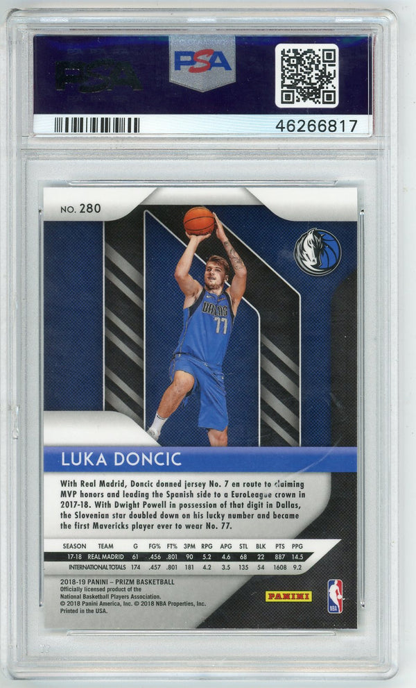 Luka Doncic 2018 Panini Prizm #280 PSA GEM MT 10 Card