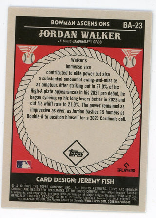 Jordan Walker 2023 Topps Ascensions Rookie Card #BA-23