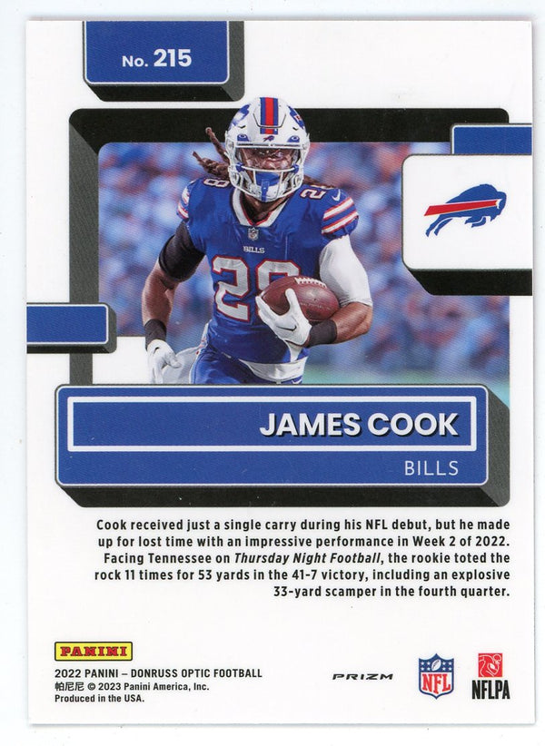 James Cook 2022 Panini Donruss Optic #215