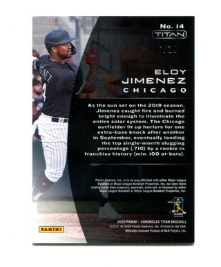 Eloy Jimenez 2020 Panini Titan #14 06/10 Card