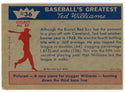 Ted Williams 1959 Fleer Baseball Card #36 1948- Banner Year For Ted