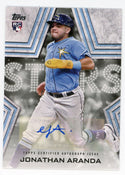 Jonathan Aranda 2023 Topps Autographed Rookie Card #BSA-JAR