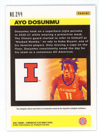 Ayo Dosunmu 2021 Panini Chronicles Flux Draft Picks #244