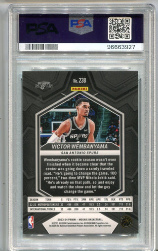 Victor Wembanyama 2023 Mosaic #238 PSA 10 Card