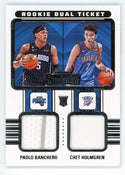 Paolo Banchero/ Chet Holmgren 2022-23 Panini Contenders Rookie Dual Ticket Patch Relic RC #RT2-CHB