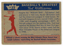 Ted Williams 1959 Fleer Baseball Card #32 1946 - Most Valuable Player