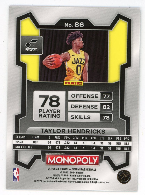 Taylor Hendricks 2023-24 Panini Prizm Monopoly #86