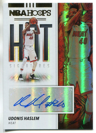 Udonis Haslem Autographed 2019-20 Panini NBA Hoops Hot Signatures Card