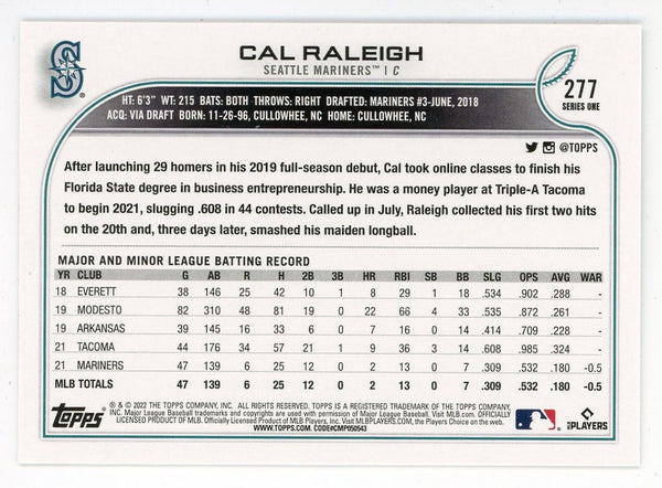 Cal Raleigh 2022 Topps Series One #277 Card