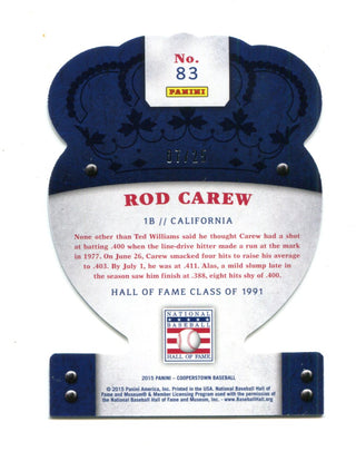 Rod Carew 2015 Panini Cooperstown Crown Royale Blue #83 Card 07/25