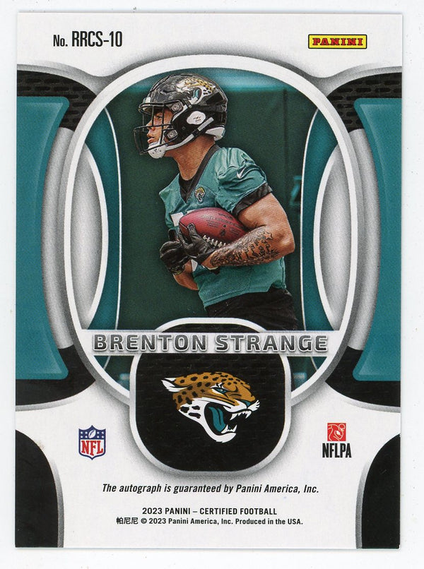 Brenton Strange 2023 Panini Certified Autographed Rookie Roll Call #RRCS-10