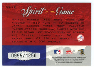 Hideki Matsui 2003 Donruss Spirit of the Game #SG-12