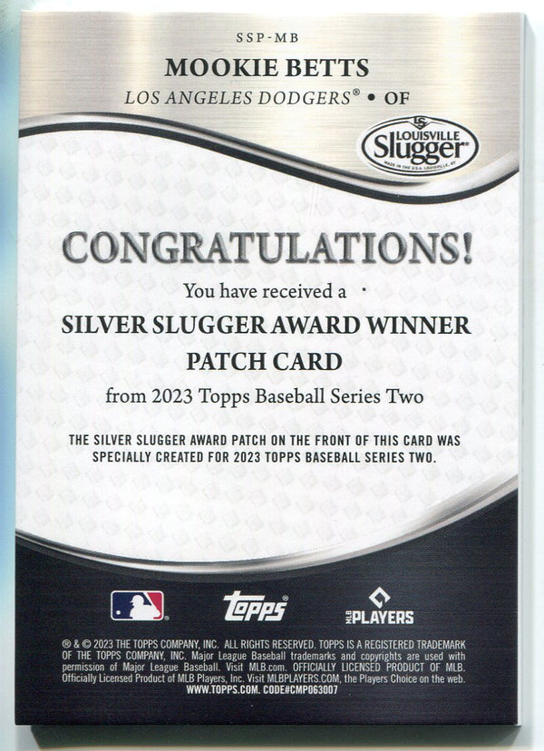 Mookie Betts 2023 Topps Series Two Silver Slugger Award Insert Card /399