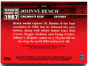 Johnny Bench 2014 Topps Commemorative Ring Card 73/99