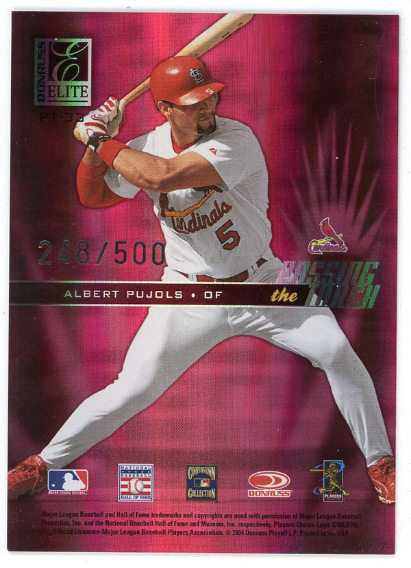 Albert Pujols 2004 Donruss Passing the Torch #PT-33