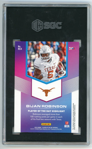 Bijan Robinson 2023 Panini Player of the Day #RC4 Orange /199 SGC 10