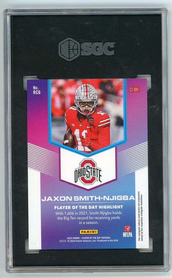 Jaxon Smith-Njigba 2023 Panini Player of the Day #RC6 Orange /199 SGC 9.5