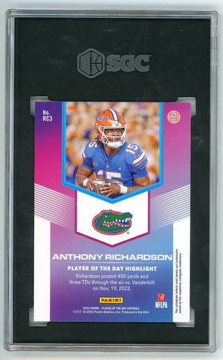 Anthony Richardson 2023 Panini Player of the Day #RC3 SGC 9.5