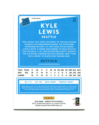 Kyle Lewis 2020 Panini Gold Rookie Optic #56 Card