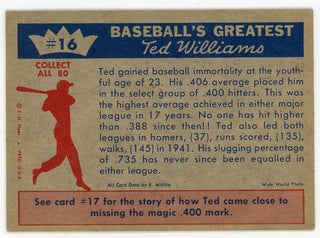 Ted Williams 1959 Fleer Baseball Card #16 1941 - Williams' Greatest Year