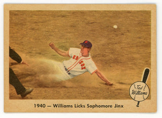 Ted Williams 1959 Fleer Baseball Card #15 1940 - Williams Licks Sophomore Jinx