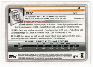 Michel Baez 2020 Topps Silver Bowman Chrome #51 Card