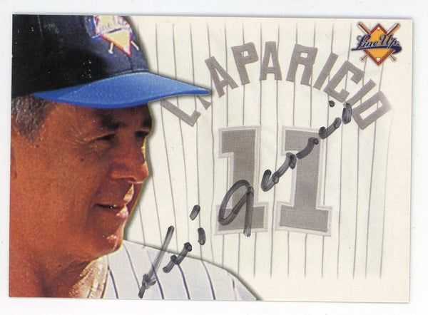 Luis Aparicio Autographed Line-Up Venezuelan Card