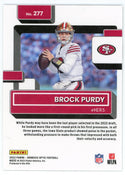 Brock Purdy 2022 Panini Donruss Optic Rated Rookie Rookie Card #277