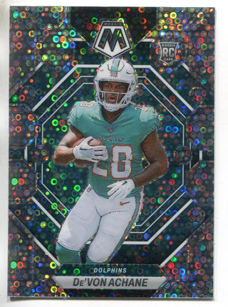 De'Von Achane 2023 Panini Mosaic Silver Disco Prizm Rookie Card #312