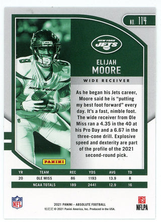 Elijah Moore 2021 Panini Absolute Rookie Card #114