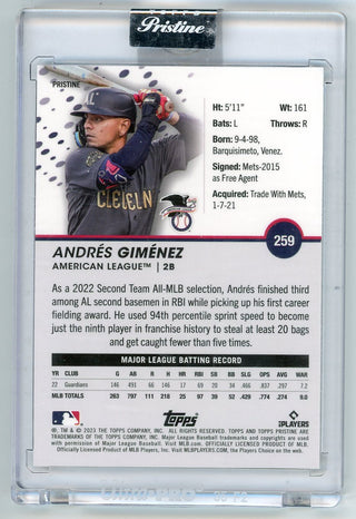 Andres Gimenez 2023 Topps Pristine #259