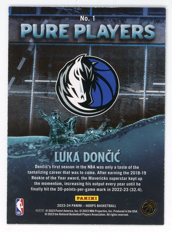 Luka Doncic 2023-24 Panini Hoops Pure Players #1