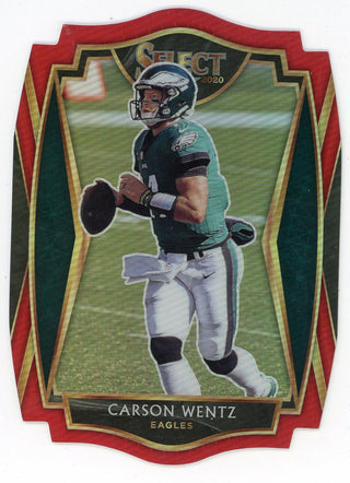 Carson Wentz 2020 Panini Select Red Prizm #116