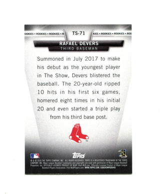 Rafael Devers 2018 Topps Rookie #TS-71 Card