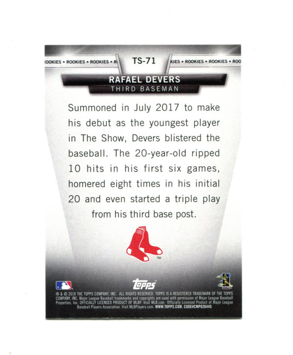 Rafael Devers 2018 Topps Rookie #TS-71 Card