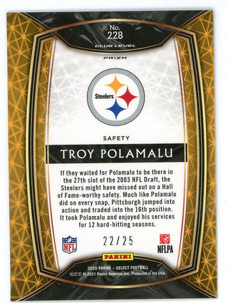 Troy Polamalu 2020 Panini Select Card #228