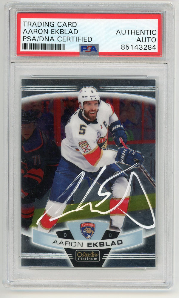 Aaron Ekblad Autographed 2020 O-Pee-Chee Platinum #118 PSA Authentic Auto