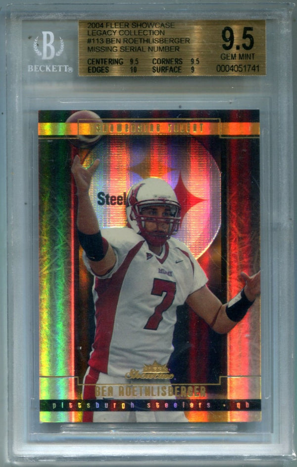 Ben Roethlisberger 2004 Fleer Showcase #113 Legacy Collection BGS 9,5