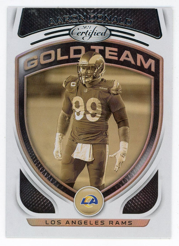 Aaron Donald 2021 Panini Certified Gold Team Card #GT-20